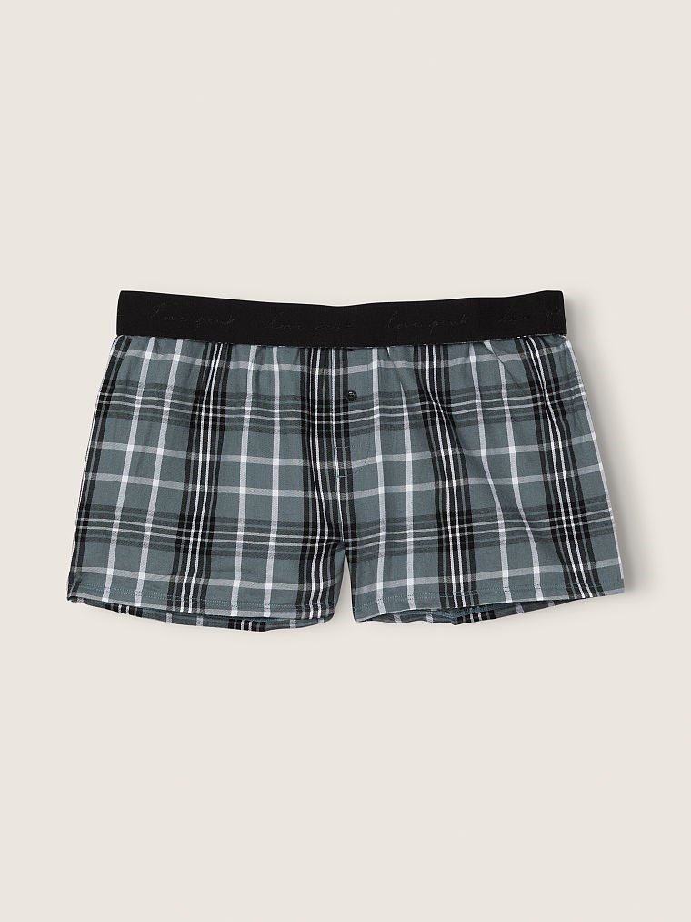 Pink Flannel Pijama Boxer arka görünümü