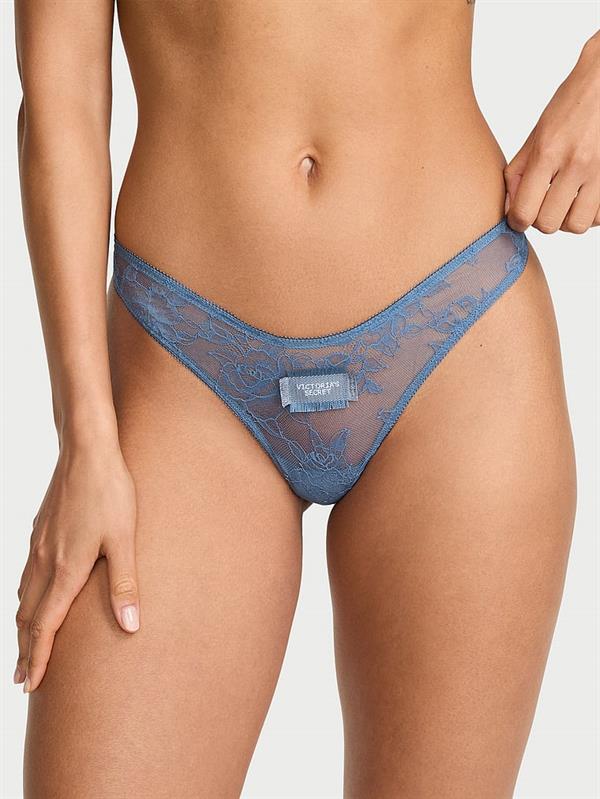 Denim Dantel Detayli Tanga