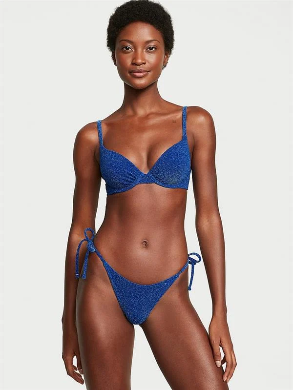Işıltılı Icon Push Up Bikini Ustu