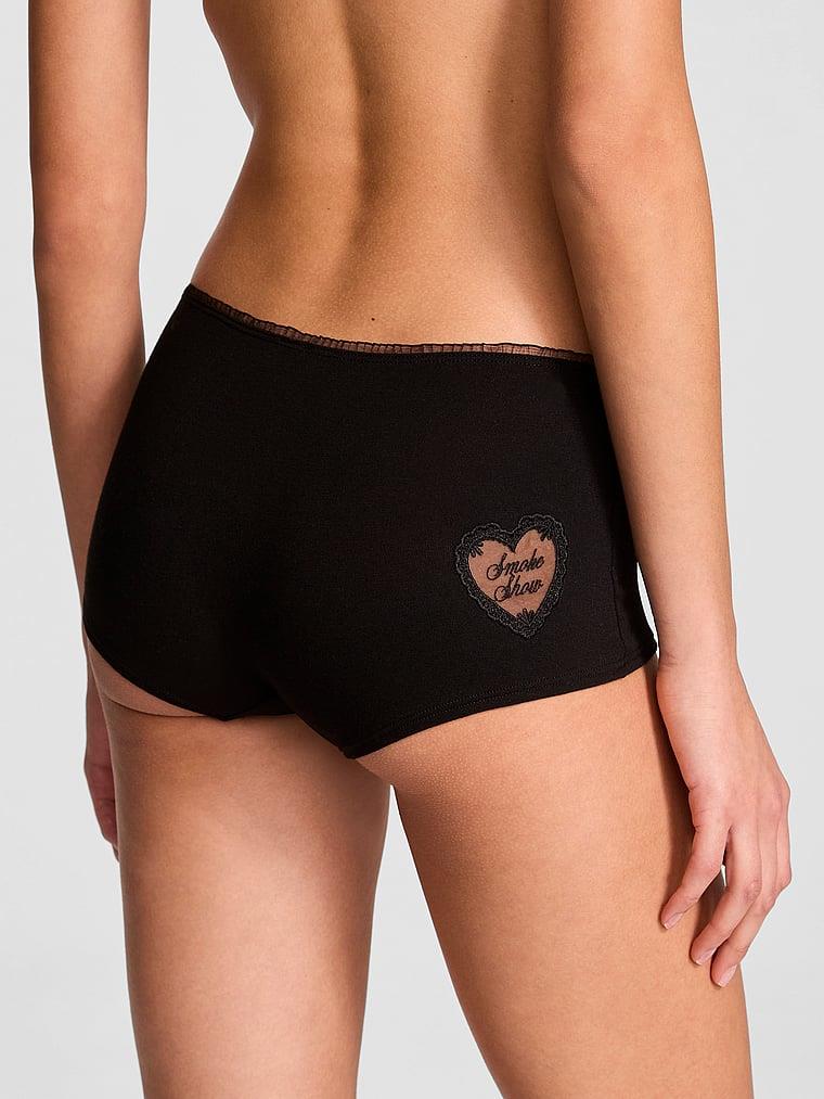 Pink Pamuklu Boyshort Kulot arka görünüm