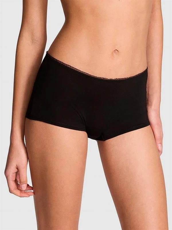 Pink Pamuklu Boyshort Kulot ön görünüm