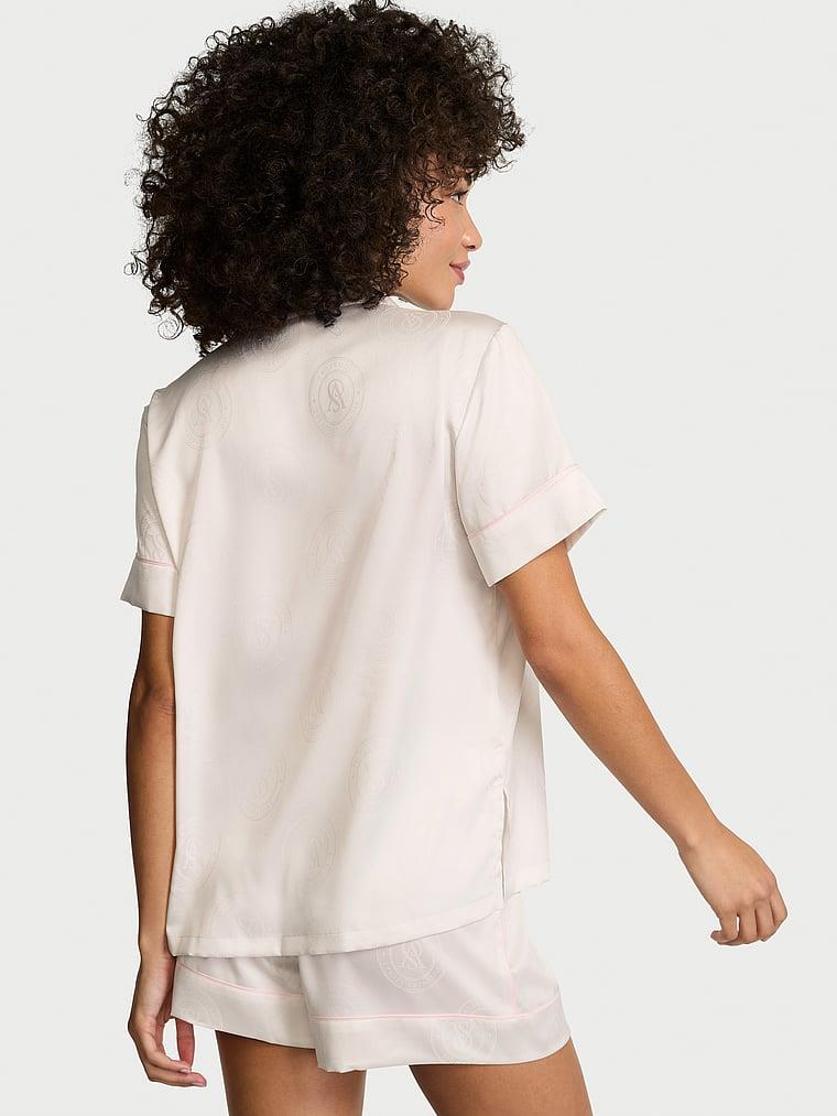 Signature Saten Kısa Pijama Takimi arka görünümü