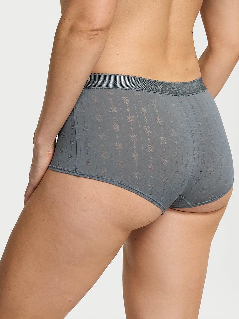 Logo Detayli Pointelle Boyshort Kulot arka görünümü