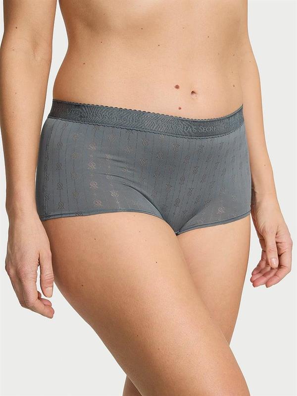 Logo Detayli Pointelle Boyshort Kulot