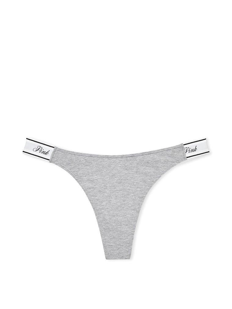 Pink Logolu Pamuklu Scoop Tanga arka görünüm