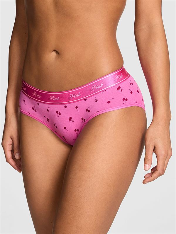 Pink Logolu Pamuklu Hiphugger Kulot
