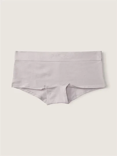 Pink Logo Boyshort Kulot ön görünüm