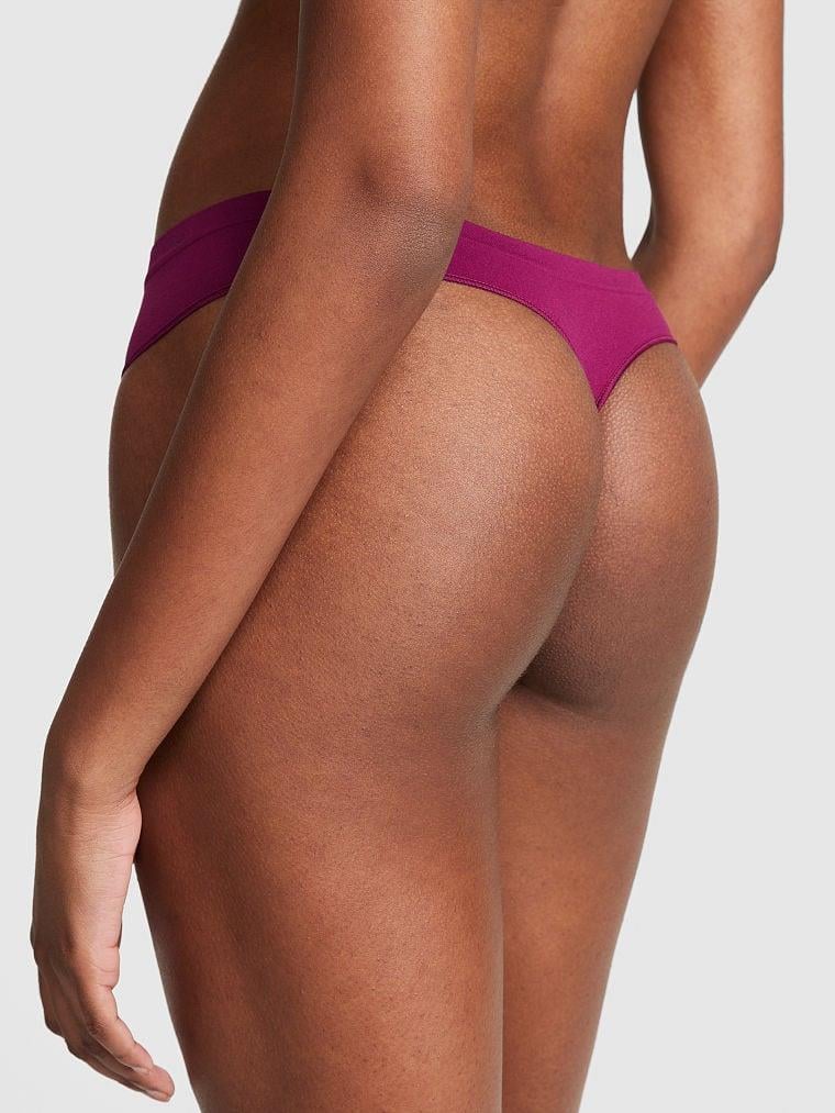 Pink Seamless Tanga Kulot arka görünüm