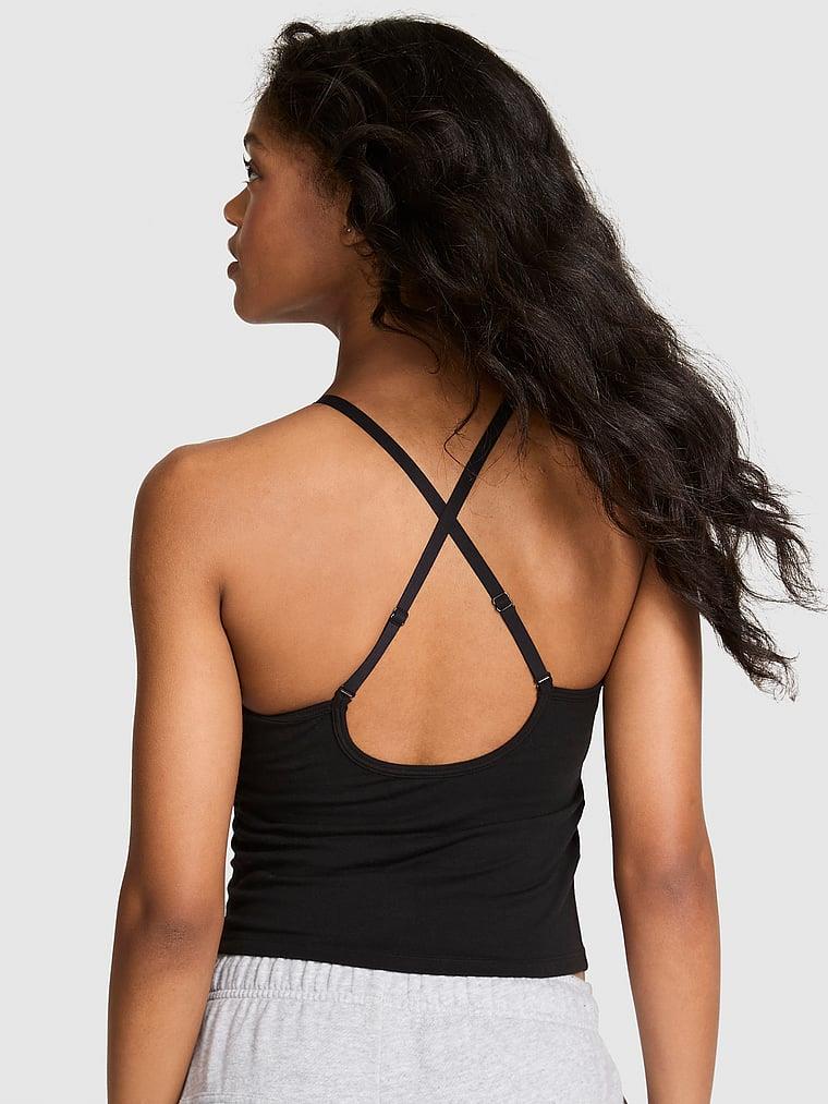 Pink All Day Pamuklu Halter Yaka Ust arka görünümü
