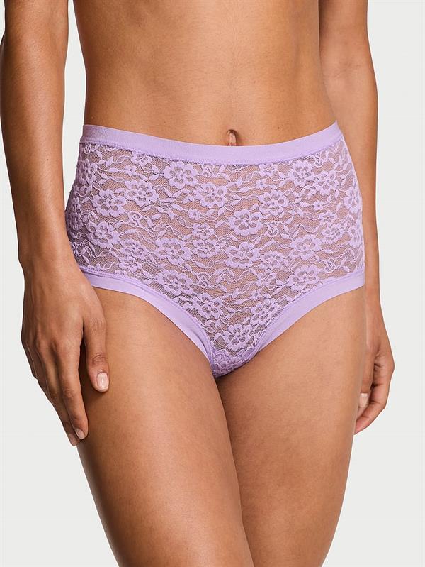 Lazer Kesim Dantelli Brief Kulot