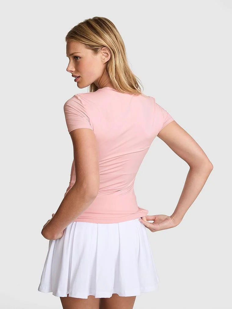 Pink Base Esnek Kısa Kollu Tisort arka görünüm