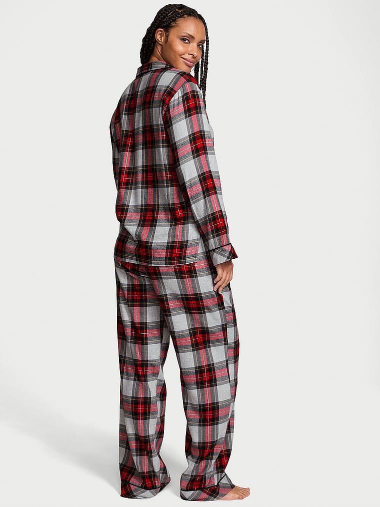 Flannel Uzun Pijama Takimi arka görünümü