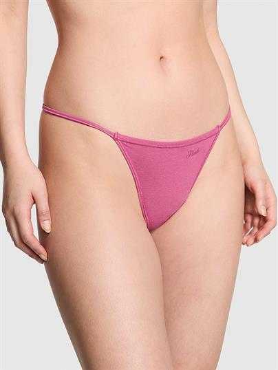Pink Pamuklu V String Kulot
