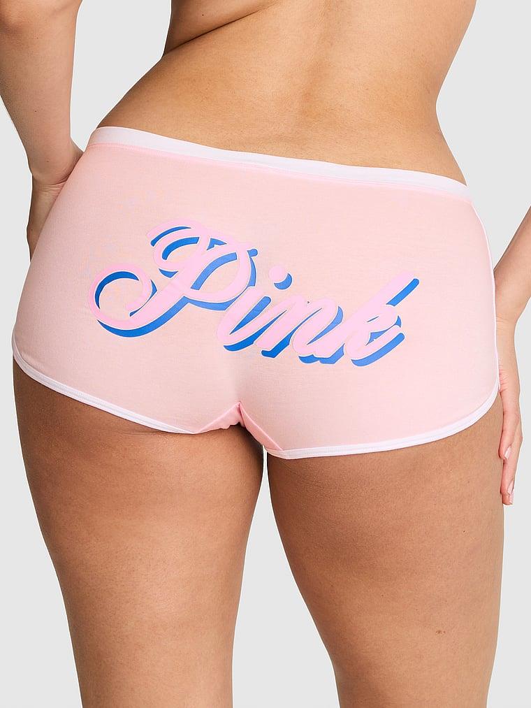 Pink Pamuklu Boyshort Kulot arka görünümü