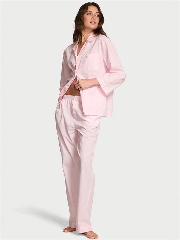 Pamuklu Oversize Uzun Pijama Takimi