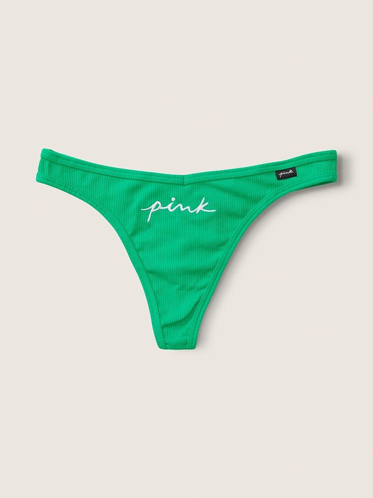 Pink Pamuklu Tanga Kulot arka görünümü