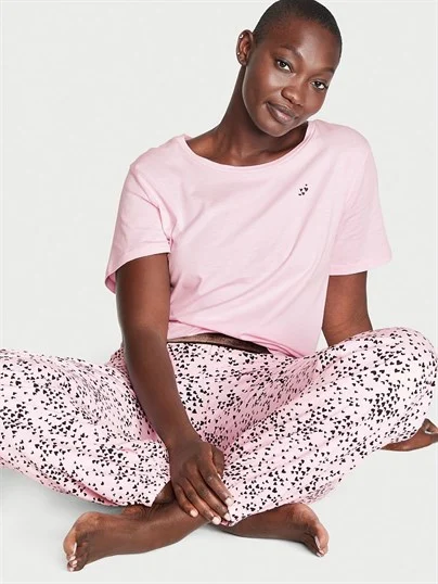 Flannel T Shirt Pijama Takimi ön görünüm