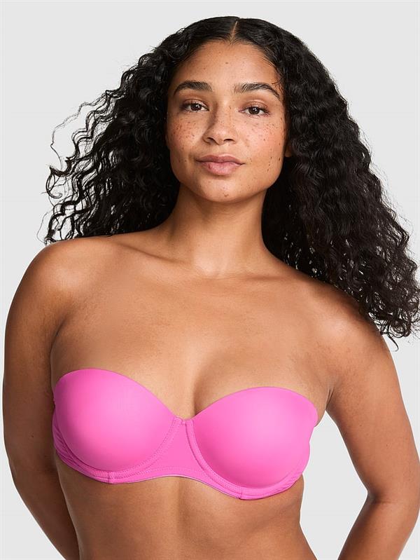 Pink Wear Everywhere Push Up Straplez Sütyen ön görünüm