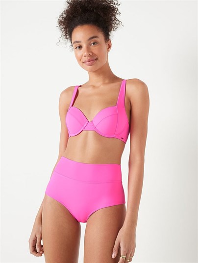 Pink Yüksek Bel Bikini Alti