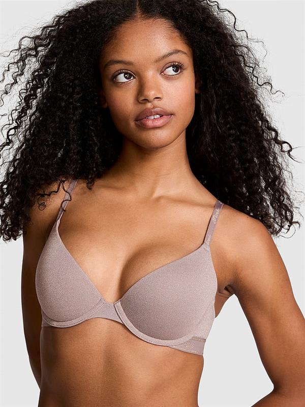 Pink Wear Everywhere Işıltılı Push Up Sütyen ön görünüm