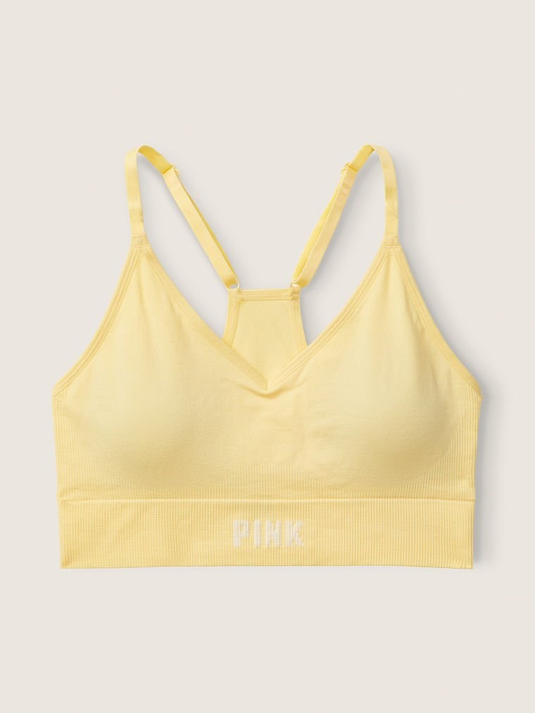 Pink Seamless Spor Sütyeni arka görünümü