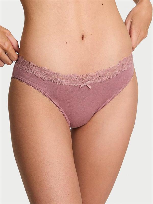 Esnek Pamuklu Dantelli Bikini Kulot