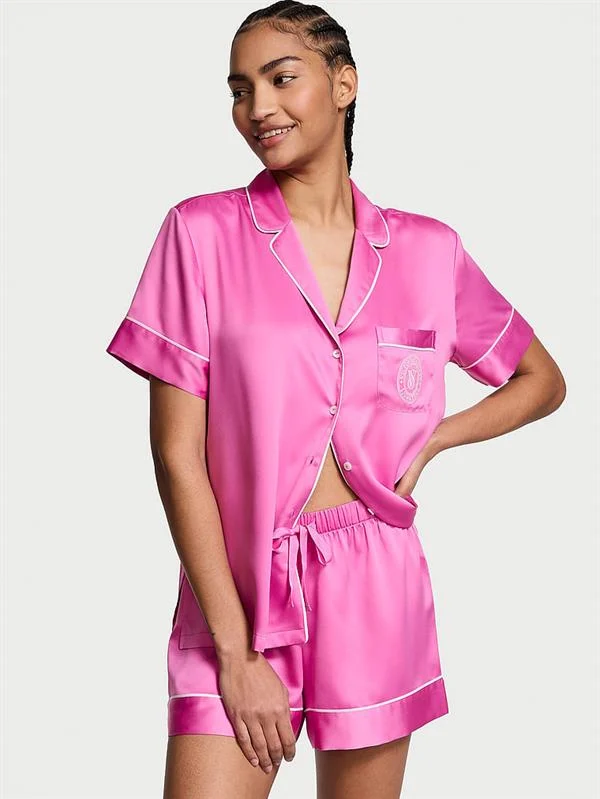 Saten Kısa Pijama Takimi