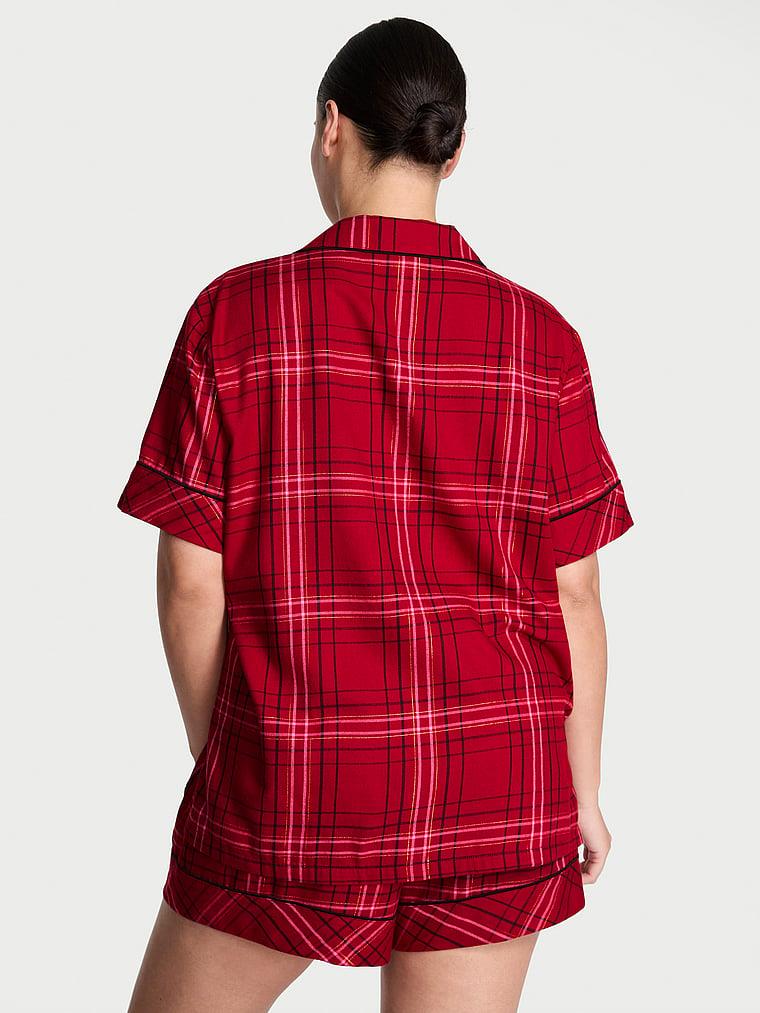Flannel Sortlu Pijama Takimi arka görünümü