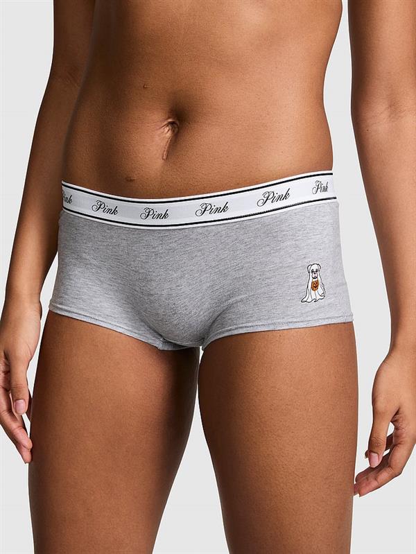Pink Logolu Pamuklu Boyshort Kulot