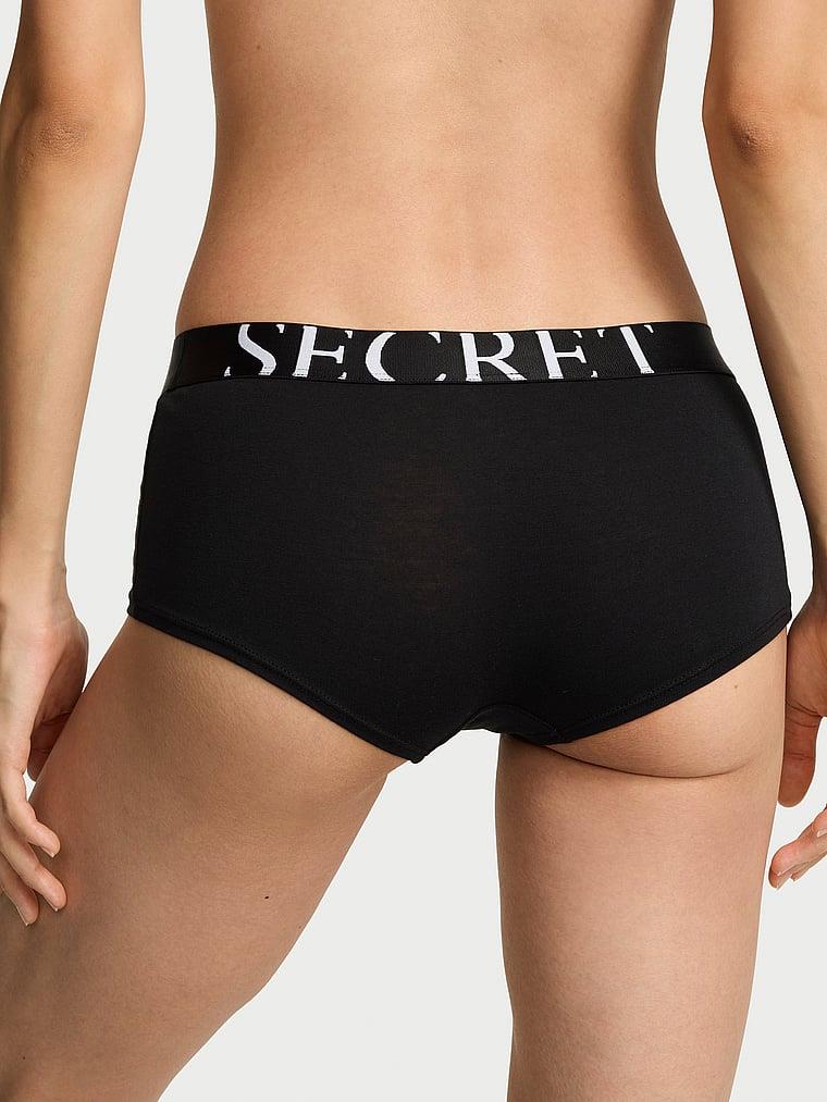 Logo Detayli Pamuklu Boyshort Kulot arka görünümü