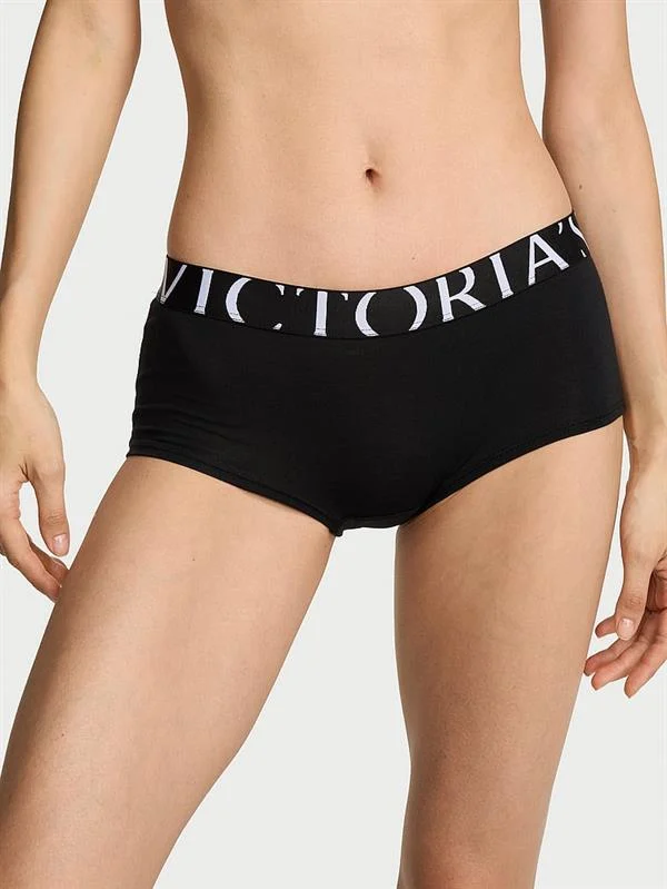 Logo Detayli Pamuklu Boyshort Kulot
