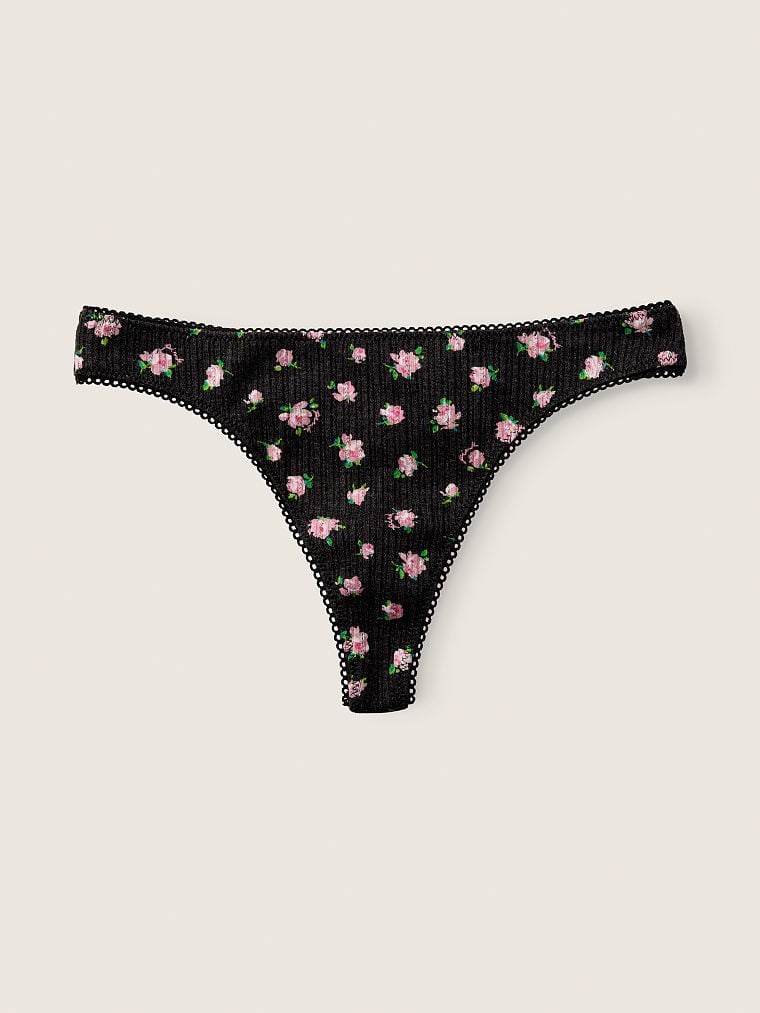 Victorias S Secret Pink Pamuklu Tanga arka görünümü