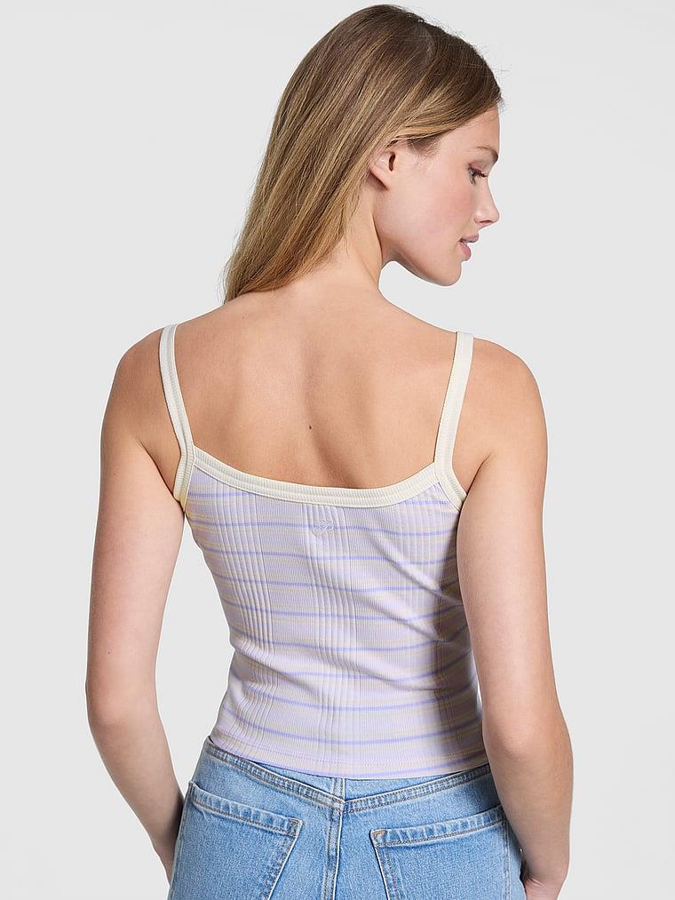 Pink Multi Rib Cami arka görünüm