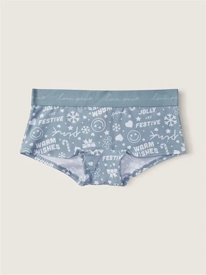 Pink Logo Detayli Boyshort Kulot ön görünüm