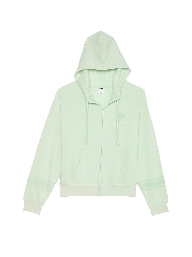 Pink Ivy Fermuarli Polar Kapusonlu Ust arka görünümü