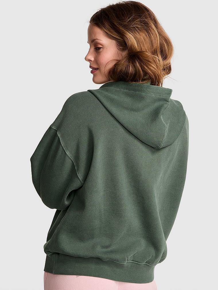 Pink Ivy Yarim Fermuarli Kapusonlu Sweatshirt arka görünümü