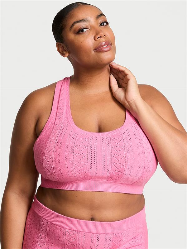 Luks Kalpli Pointelle Bralet ön görünüm
