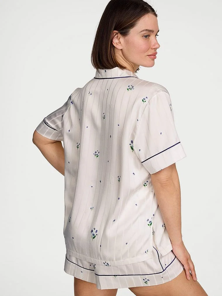 Signature Saten Kısa Pijama Takimi arka görünüm