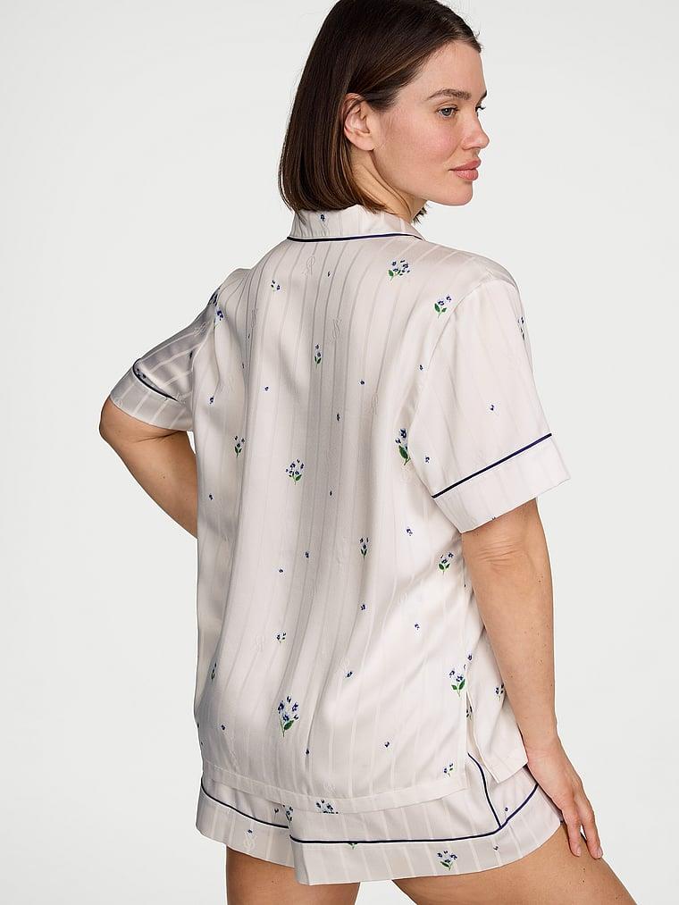 Signature Saten Kısa Pijama Takimi arka görünümü