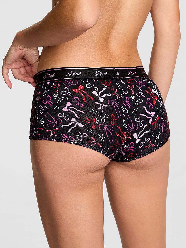 Pink Logolu Pamuklu Boyshort Kulot arka görünümü