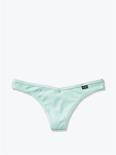 Pink Pamuk Tanga Kulot ön görünüm