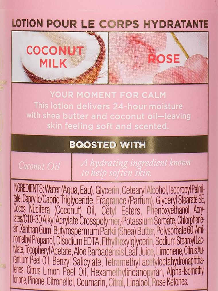 Coconut Milk Rose Nemlendirici Vücut Losyonu arka görünümü