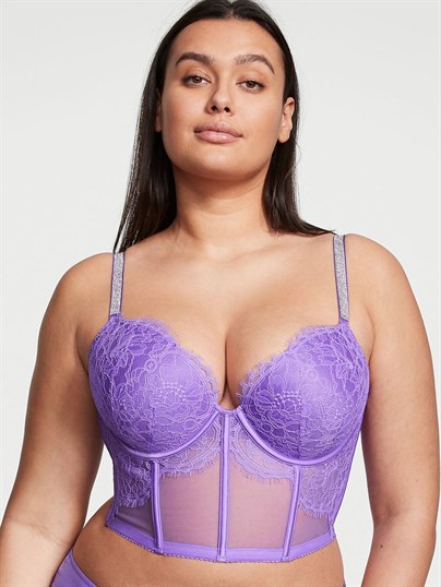 Işıltılı Askili Push Up Bustiyer