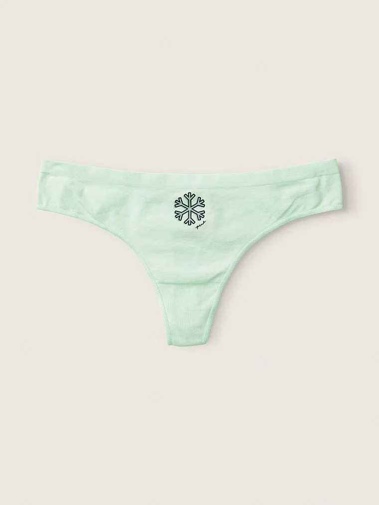Pink Seamless Tanga Kulot arka görünüm