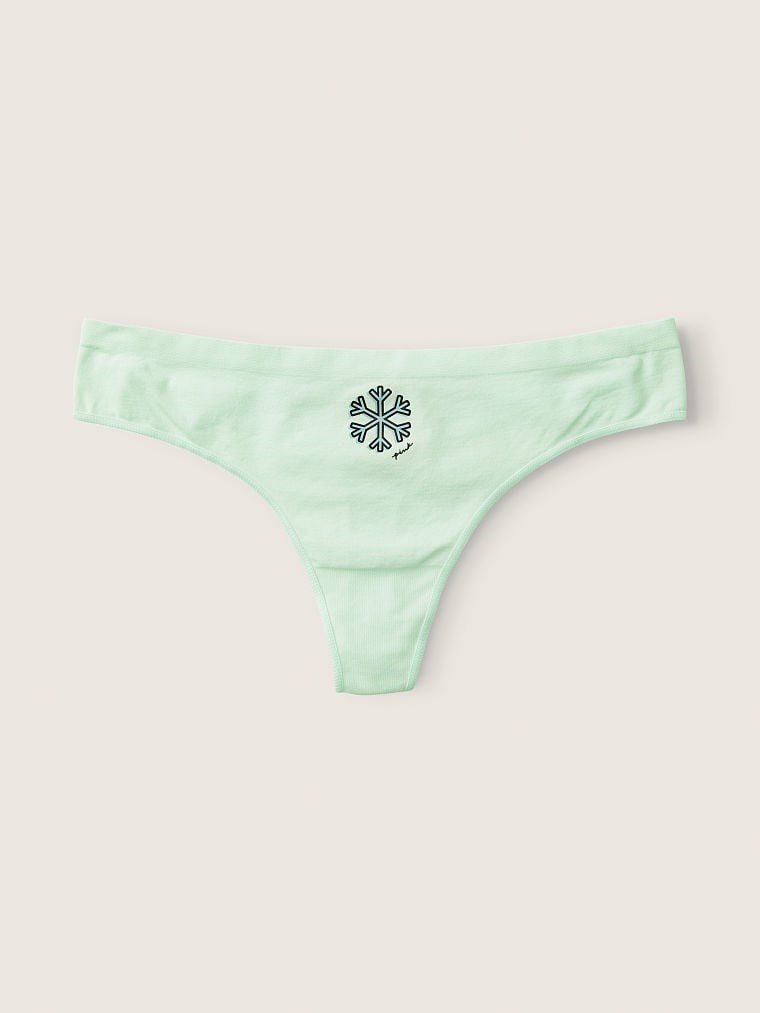 Pink Seamless Tanga Kulot arka görünümü