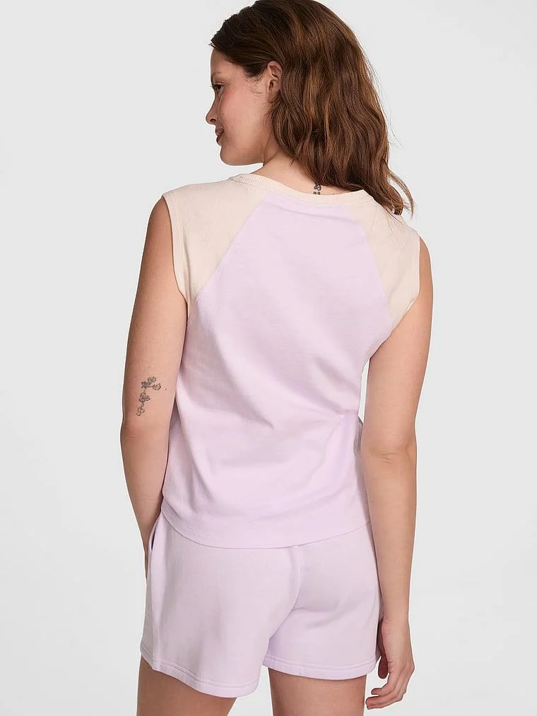 Pink Retro Pamuklu Atlet arka görünüm
