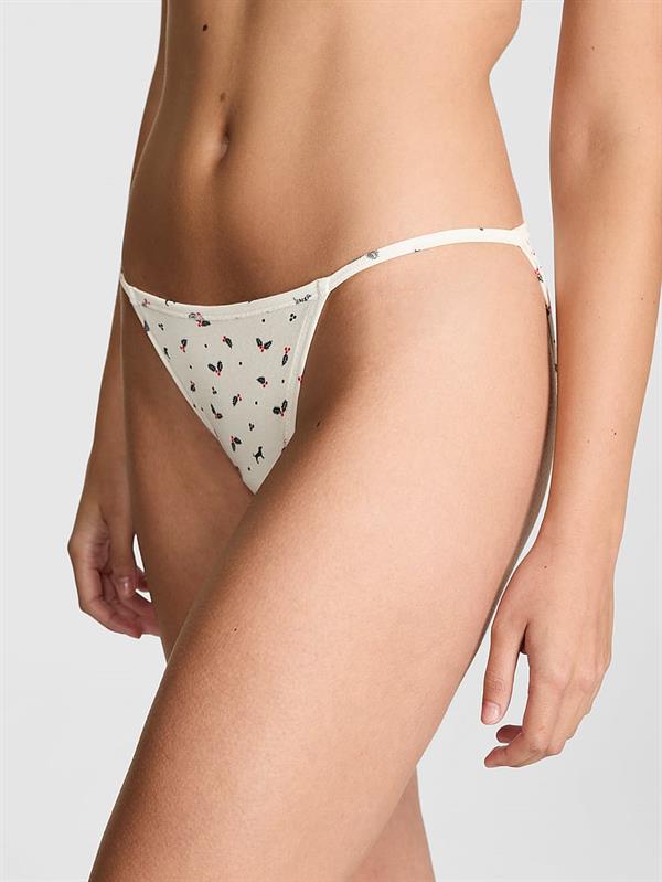Pink Pamuklu Askili Bikini Kulot