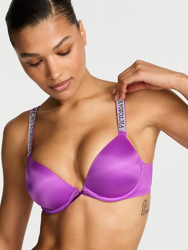 Işıltılı Askili Push Up Sütyen