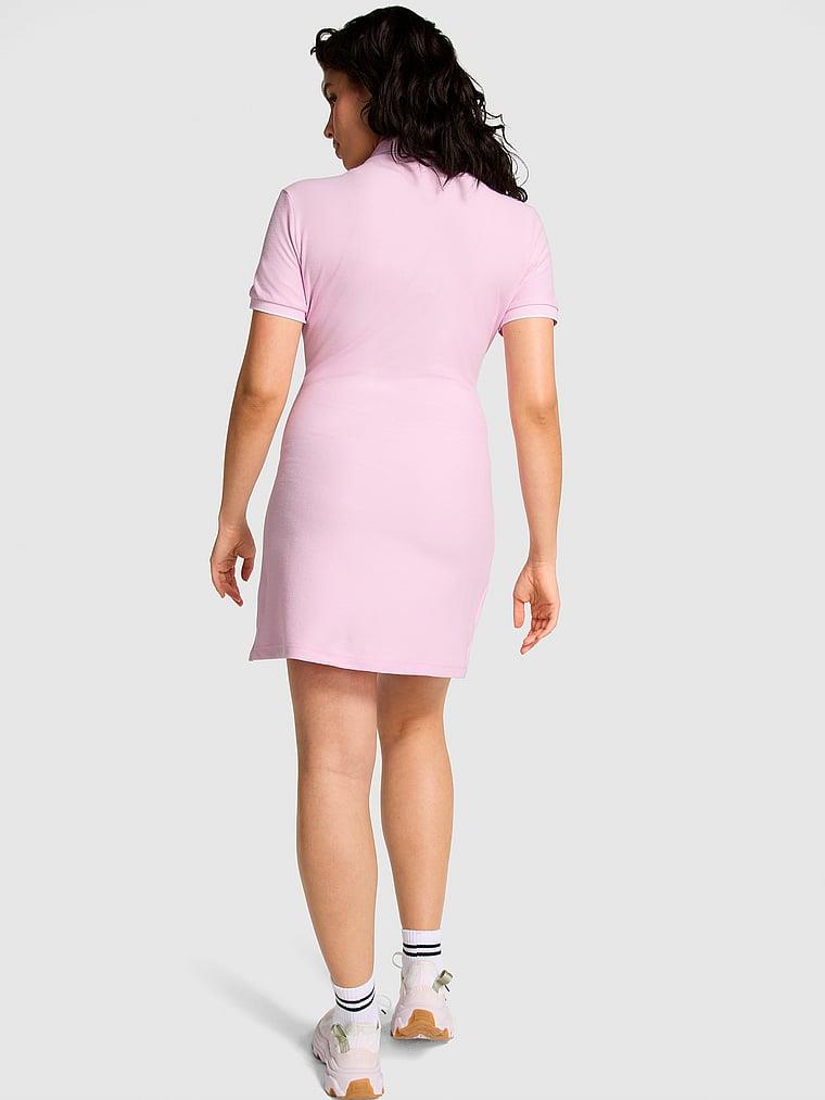 Pink Piqu%C3%A9 Polo Elbise arka görünüm