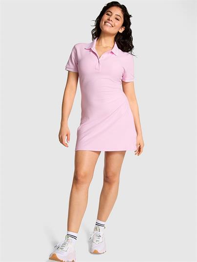 Pink Piqu%C3%A9 Polo Elbise